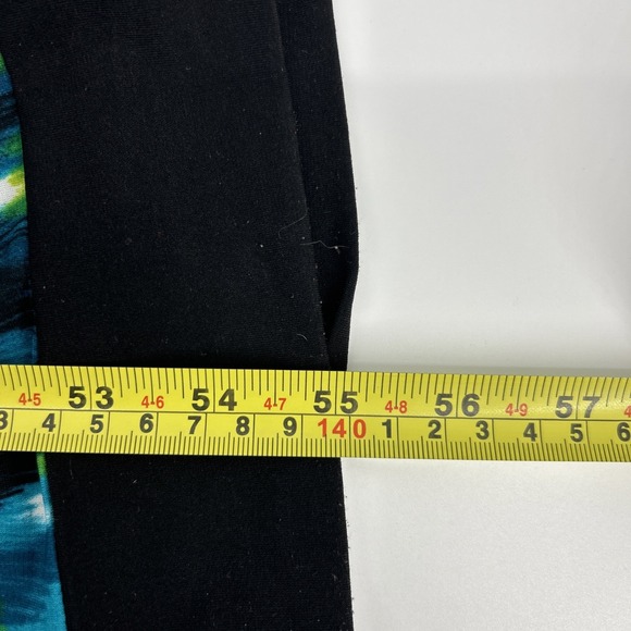 Maxi Dress Women's XL Blue Green Abstract Coastal Casual Mom Vacation ABStudio - Picture 9 of 12